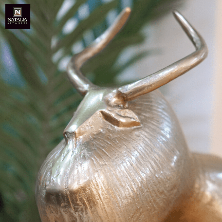 ADORNO FIGURA TORO DORADO