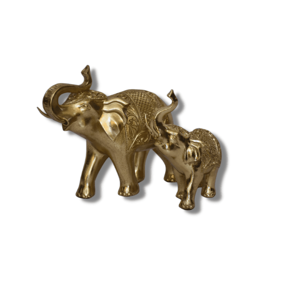 FIGURAS ELEFANTES GOLD x2