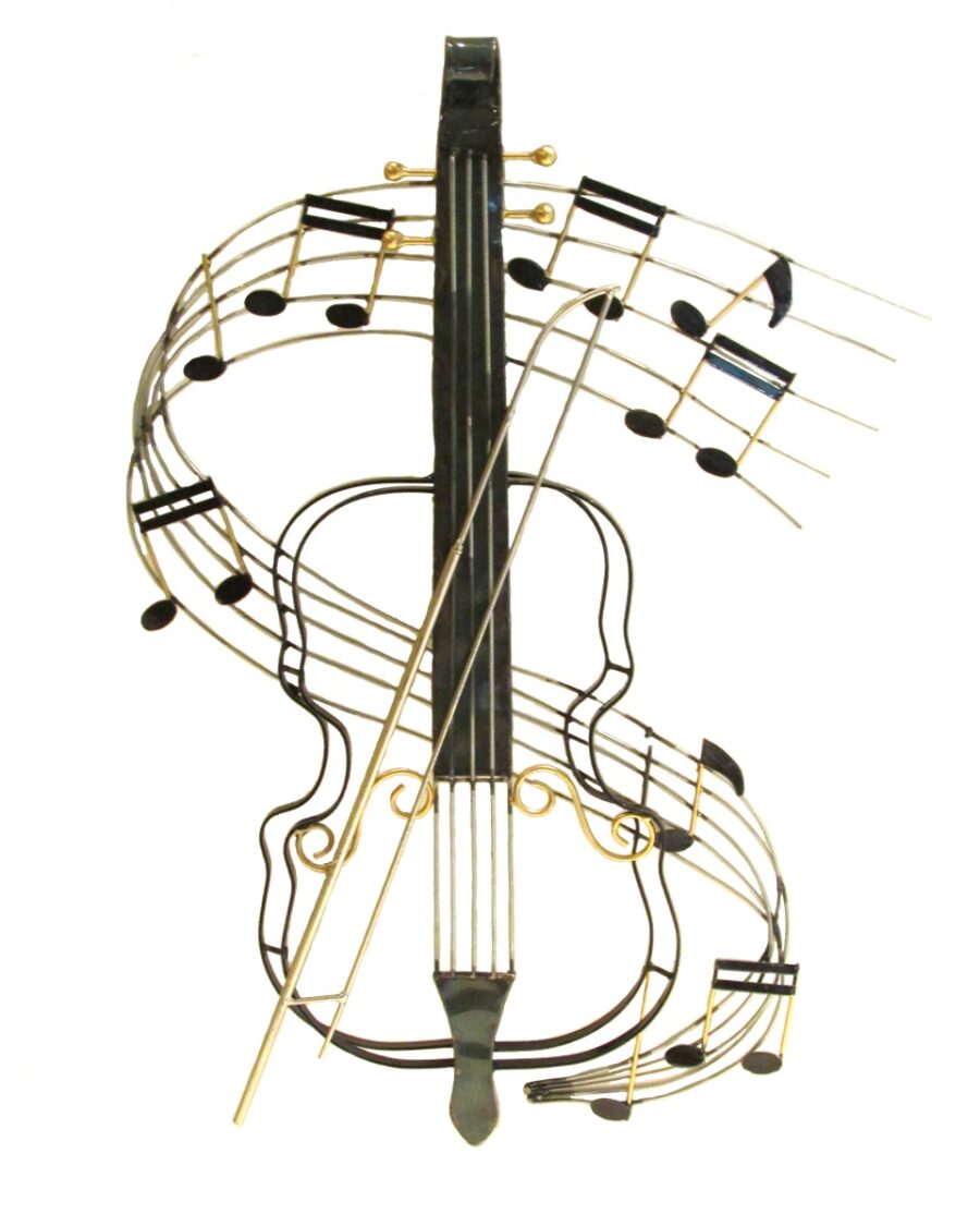 VIOLIN CON PENTAGRAMA METAL