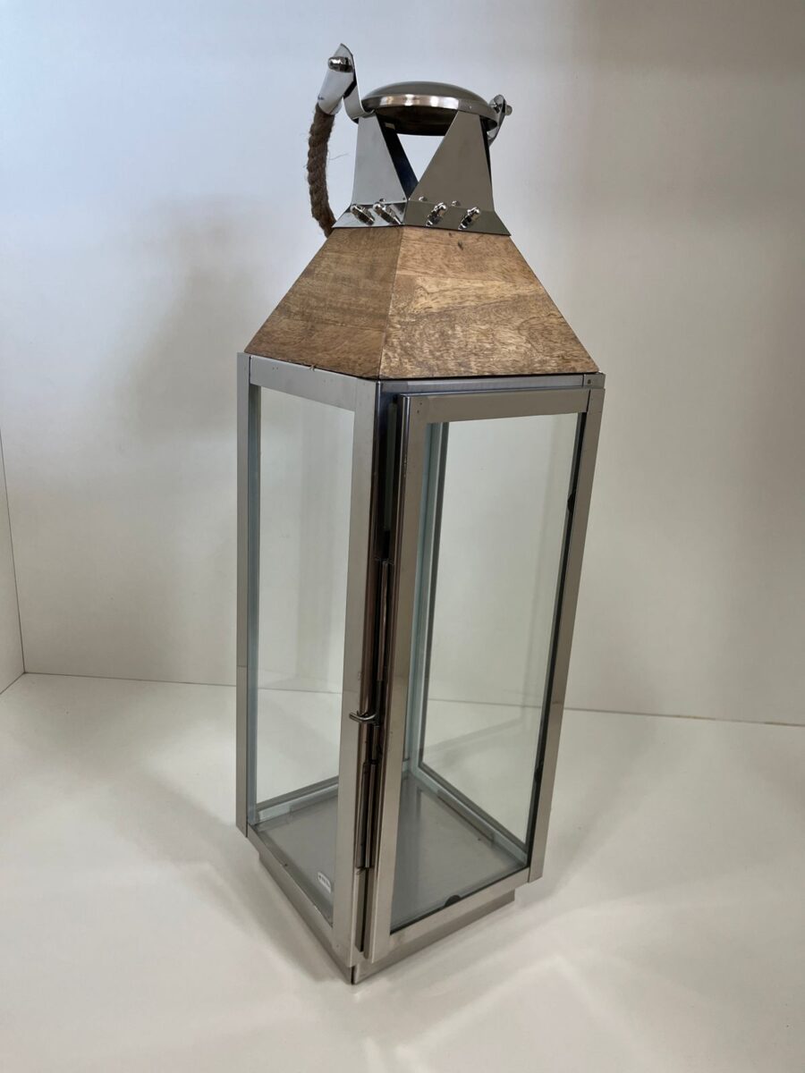 FAROL METAL Y MADERA