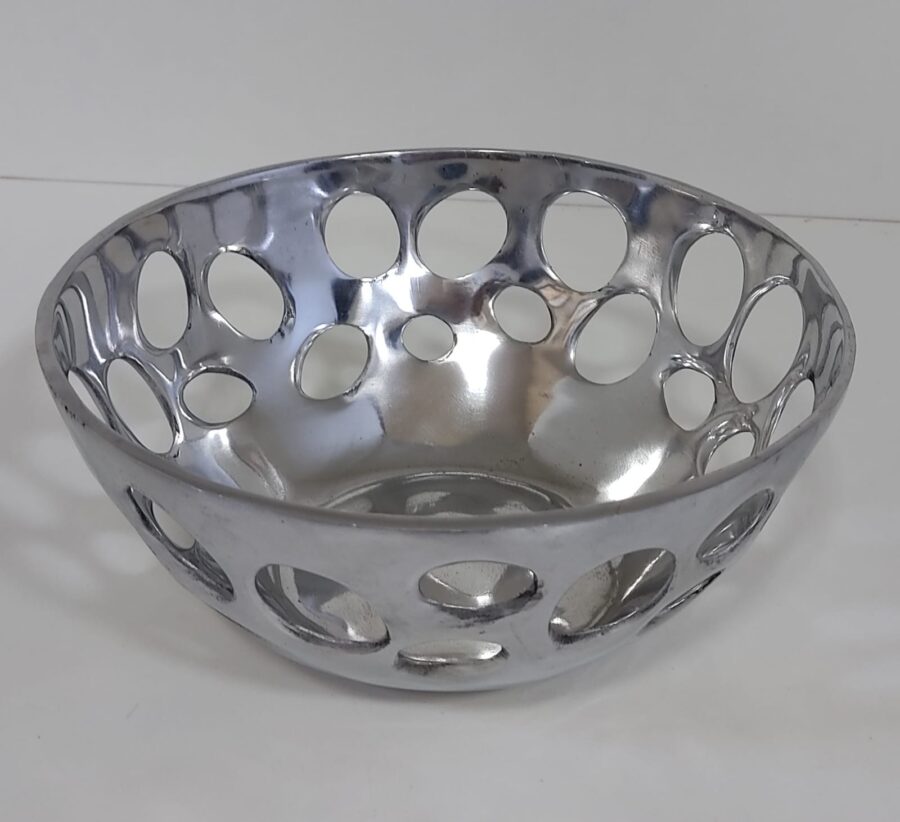 CENTRO DE MESA ALUMINIO CALADO