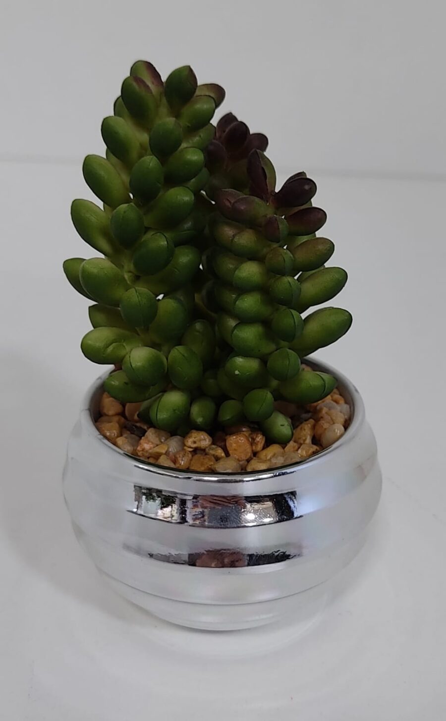 MINI PLANTA CON MACETA PLATEADA