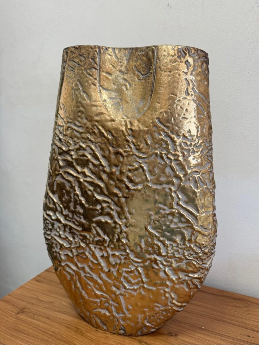 FLORERO 50 CM DORADO