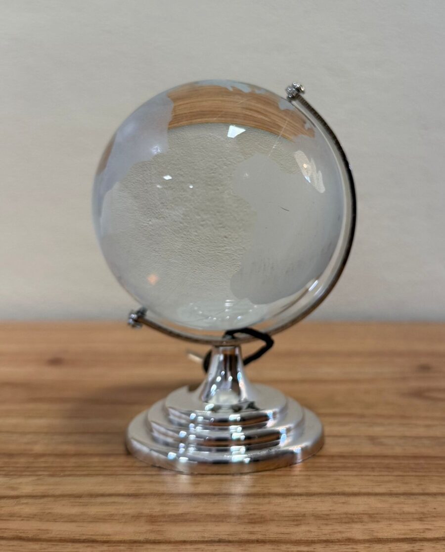 ESFERA CON PIE PLATA 11 CM ALTO